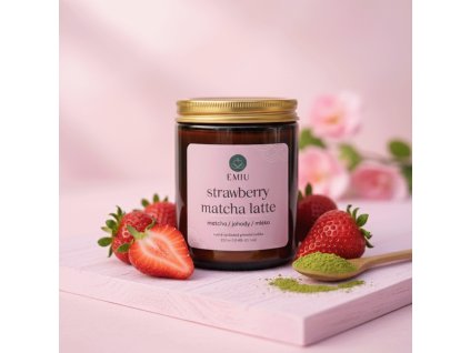 1 sklo strawberry matcha