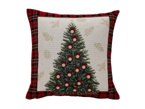Gobelínový vánoční povlak ozdobený stromeček