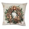 Gobelínový vánoční povlak elegantní přírodní věnec