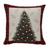 Gobelínový vánoční povlak ozdobený stromeček