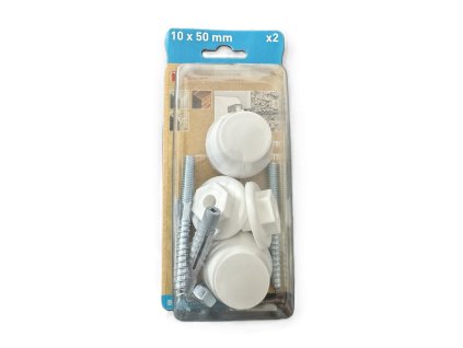 Sada pre upevňovanie umývadiel s uni hmoždinkami 10x50mm skrutka 6x80mm 2ks