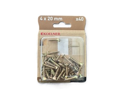 Skrutka UC 4x20 mm univerzálna skrutka do dreva zapustená hlava bal.40 ks