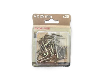 Skrutka UC 4x25 mm univerzálna skrutka do dreva zapustená hlava bal.30 ks