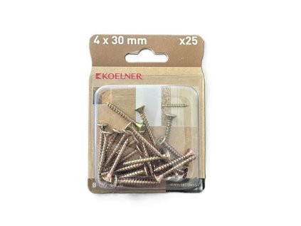 Skrutka UC 4x30 mm univerzálna skrutka do dreva zapustená hlava bal.25 ks