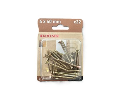 Skrutka UC 4x40 mm univerzálna skrutka do dreva zapustená hlava bal.22 ks