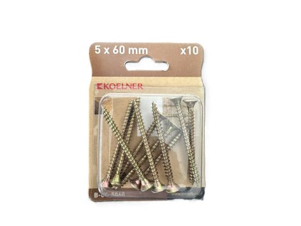 Skrutka UC 5x60 mm univerzálna skrutka do dreva zapustená hlava bal.10 ks