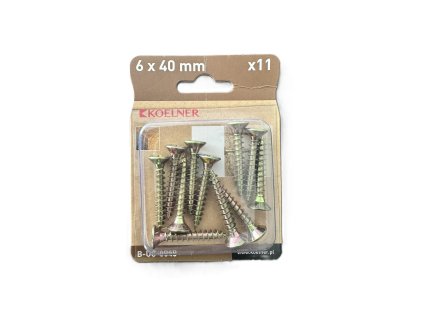 Skrutka UC 6x40 mm univerzálna kalená do dreva zapustená hlava bal.11ks