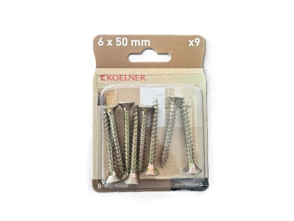 Skrutka UC 6x50 mm univerzálna skrutka do dreva zapustená hlava bal.9 ks