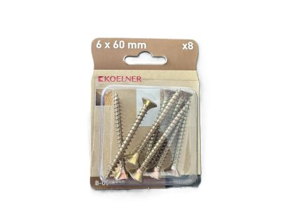 Skrutka UC 6x60 mm univerzálna skrutka do dreva zapustená hlava bal.8 ks