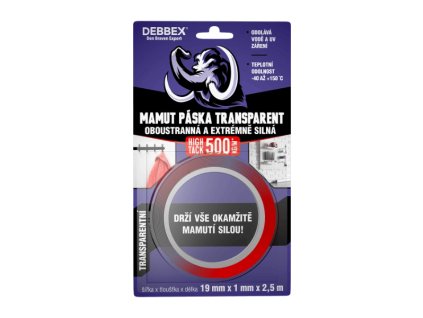 Den Braven DEBBEX Ob. páska High Tack Clear 19 mm x 2,5 m