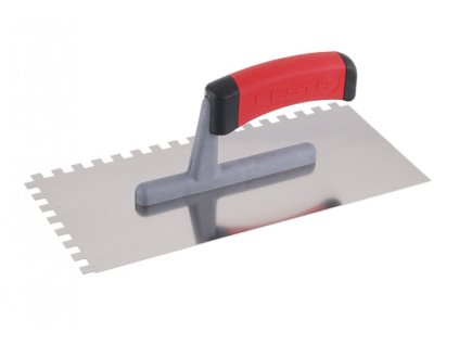 Hladítko nerez 280 x 130 x 8 mm zuby gum. rukoväť 31143