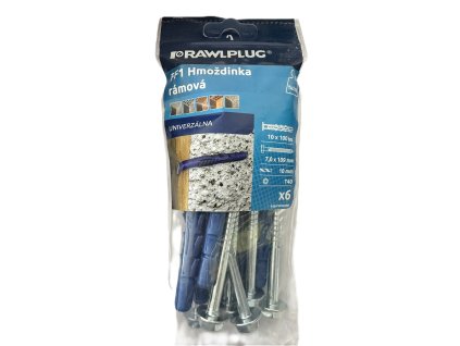 Hmoždinka rámová s poz. 6hran. skrutkou a limcom 10x100 mm 6 ks