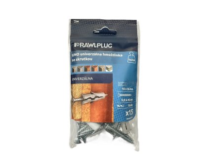 Hmoždinka rozperná uni 10x36 mm, skrutka 5x40 mm bal. 15 ks