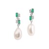Emerald Pearl Drop náušnice AG