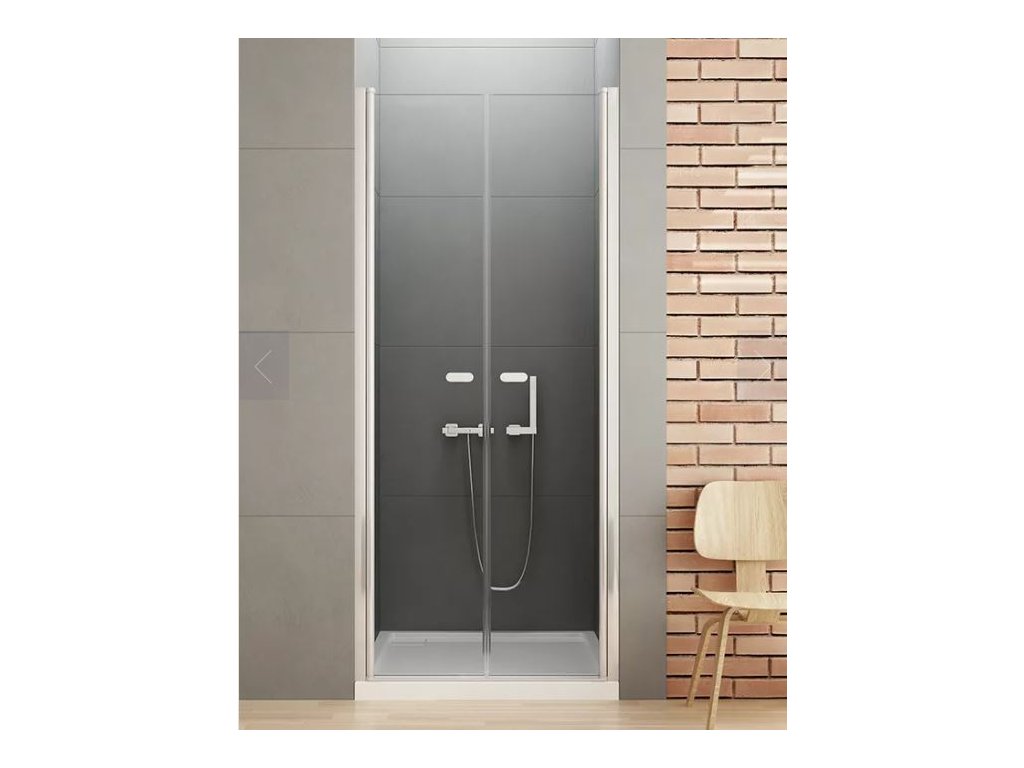 Dveře sprchové New Soleo Chrom 150 cm dvoukřídlé