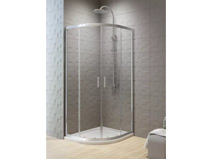 Sprchový kout New Varia Chrom 80x80 cm čtvrtkruh čiré sklo