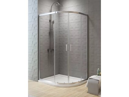 Sprchový kout New Varia Chrom 120x85 cm asymetrický čtvrtkruh, čiré sklo