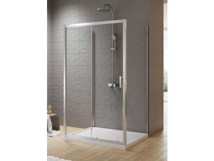 Sprchový kout New Varia Chrom 120x80 cm rovný vstup se dvěma pevnými stěnami
