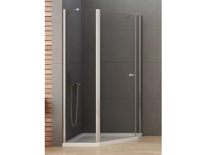 Sprchový kout New Soleo Chrom 100x80 cm asymetrický pětiúhelník levé