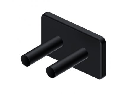 Krytka Viola pro zakrytí připojení (trubek) ke koupelnovému radiátoru černá