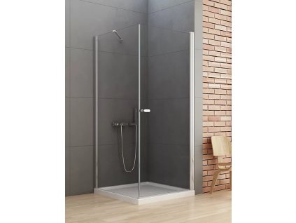 Sprchový kout New Soleo Chrom 80x90 cm příčná vzpěra
