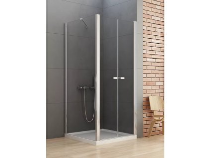 Sprchový kout New Soleo Chrom 70x80 cm dvoukřídlé dveře, příčná vzpěra