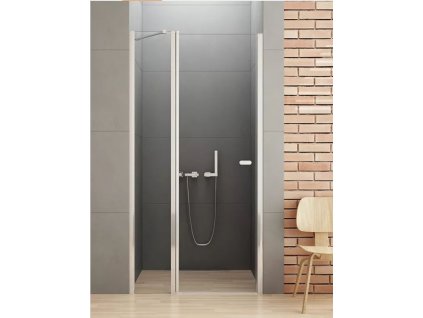 Dveře sprchové New Soleo Chrom 100 cm s pevným dílem, příčná vzpěra