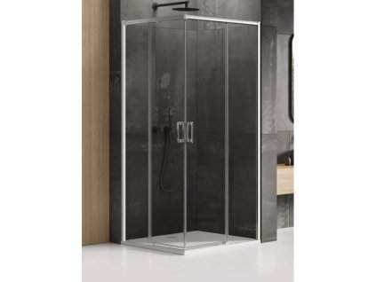 Sprchový kout Prime Chrom 100x80 cm rohový vstup