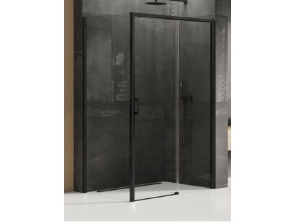 Sprchový kout Prime Black 140x100 cm pravé, rovný vstup