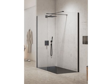 Walk-In s předstěnou New Modus Black 130x100 cm