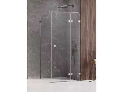 Sprchový kout Avexa Chrom 90x80 cm pravý s pevným dílem
