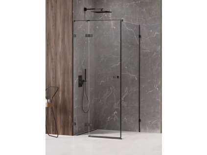 Sprchový kout Avexa Black 80x100 cm levý s pevným dílem