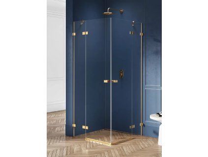 Sprchový kout Avexa Gold 110x80 cm rohový vstup se dvěma pevnými díly