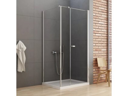 Sprchový kout New Soleo chrom 120 x 90 cm, s pevným dílem, příčná vzpěra