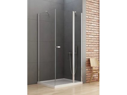 Sprchový kout New Soleo Chrom 100x80 cm s pevným dílem