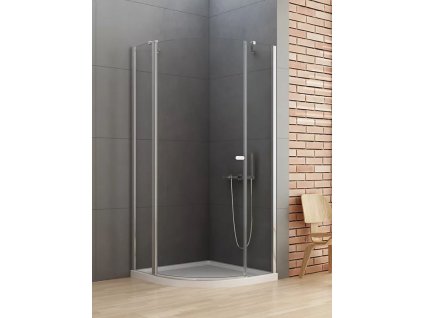 Čtvrtkruhový sprchový kout New Soleo Chrom 80x80 cm