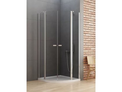 Čtvrtkruhový sprchový kout New Soleo Chrom 100x100 cm dvoukřídlý