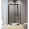 Sprchový kout New Varia Black 90x90 cm čtvrtkruh, čiré sklo