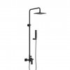 Sprchový nástěnný set Keria černá se systémem Pure-calc