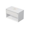 EMMY 100 cm bílá/bílá s jednou zásuvkou a otevřenou nikou, pro umyvadla na desku (A0536/A0536)