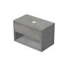 EMMY 60 cm beton/beton s jednou zásuvkou a otevřenou nikou, pro umyvadla na desku (F186/F186)