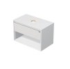EMMY 60 cm bílá mat/bílá mat s jednou zásuvkou a otevřenou nikou, pro umyvadla na desku(A3416/A3416)
