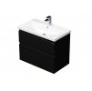MATY 60 cm černá se dvěma zásuvkami s umyvadlem ELITE (A3686)