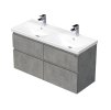 MATY 120 cm beton se čtyřma zásuvkami s dvojumyvadlem ELITE (F186)