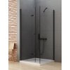 Sprchový kout New Soleo Black 80x80 cm levý, zalamovací