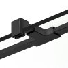 Sprchový kout New Soleo Black 90x90 cm levý s ozdobnými profily, příčná vzpěra