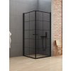 Sprchový kout New Soleo Black 90x90 cm rohový vstup s ozdobnými profily