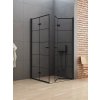 Sprchový kout New Soleo Black 80x90 cm rohový vstup, zalamovací s ozdobnými profily