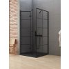 Sprchový kout New Soleo Black 90x90 cm levý, zalamovací s ozdobnými profily