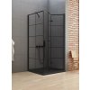 Sprchový kout New Soleo Black 90x90 cm pravý, zalamovací s ozdobnými profily